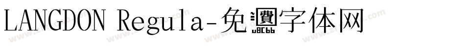 LANGDON Regula字体转换